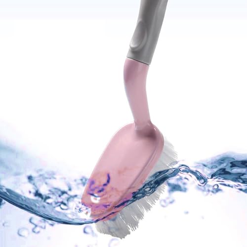 Cyrank No-Scratch Shower Scrubber & Long Handle Tile Tub Cleaning Brush