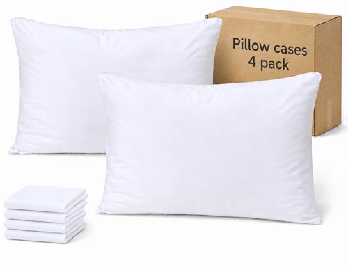ZPECC Queen Size Pillow Case Set of 4 - Soft Microfiber Covers