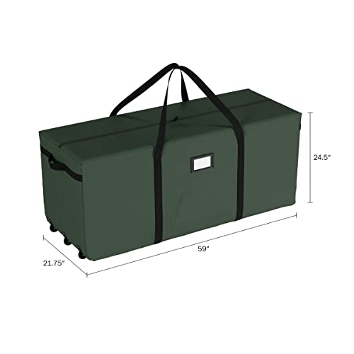 Christmas Tree Storage Bag with Wheels - Green, 59 x 21.75 x 24.5 Inches
