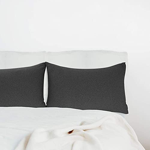 ALYVIA SPRING Heather Gray Standard & Queen Stretch Pillowcases Set of 2