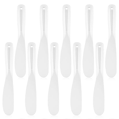 Abeillo 10 Pcs Plastic Cosmetic Spatulas 8.26 Inch Face Mask Applicator
