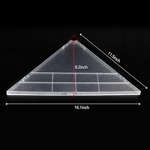 Evron Corner Mounting Shelf Set of 2 - Clear Floating Wall Shelves