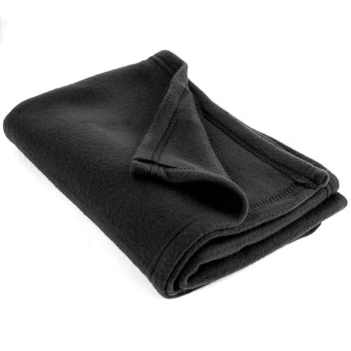 Solid Black 50x60 Ultra Soft Hypoallergenic Fleece Throw Blanket