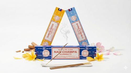 Satya Nag Champa Incense Sticks - 250g Pack of 3 for Meditation & Relaxation