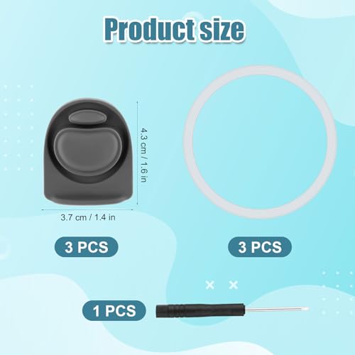 3pcs Bottle O Seal Ring & 3pcs Gasket Replacement Stopper for Owala FreeSip Cap, Silicone Water Bottle Plug Stopper BPA Free Top Lid Mouth Parts Compatible with Owala FreeSip 24oz 32oz