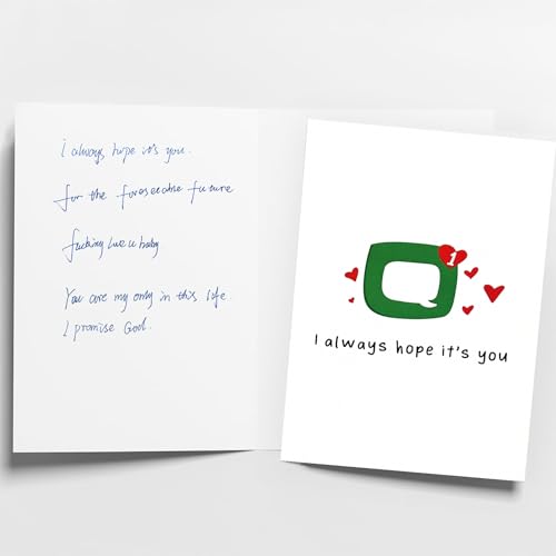 Kongwa Romantic Greeting Card for Couples - Cute Anniversary and Easter Card