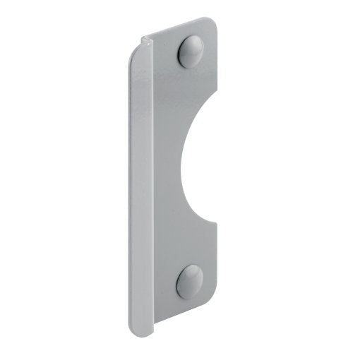 6-Inch Steel Latch Guard Plate for Out-Swing Doors - Gray