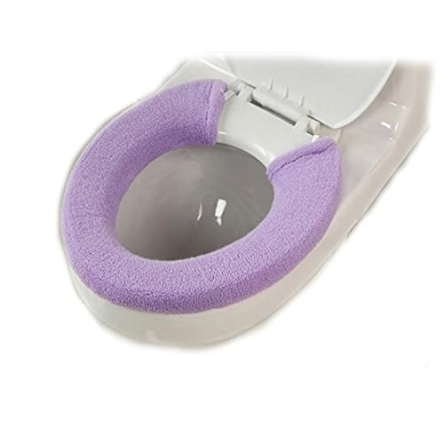 Warmtree Plush Soft Thick Toilet Seat Cover - Purple Washable Pad