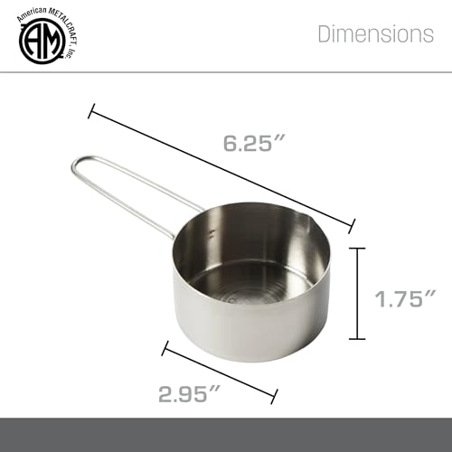 American Metalcraft 3/4-Cup Stainless Steel Measuring Cup - Single Pack