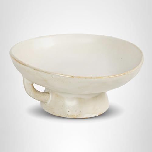 Creative Co-Op Stoneware Bowl w Reactive Glaze, White