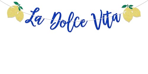 La Dolce Vita Bridal Shower Banner - Italian Lemon Party Decor