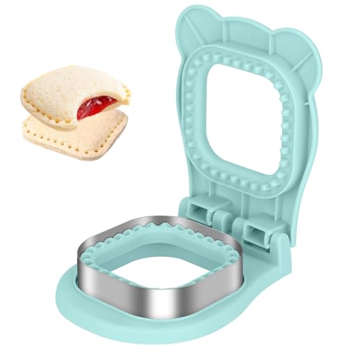 TACGEA Large Square Uncrustable Sandwich Maker - Light Blue Sealer & Cutter