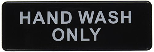 Winco 9" x 3" Hand Wash Only Sign for Hygiene Compliance