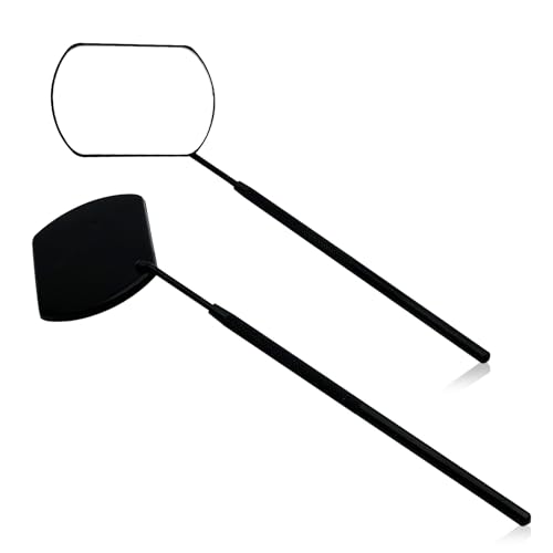 Stainless Steel Lash Extension Mirror Set - 2PCS Portable Eyelash Mirrors