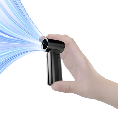 Ouleevii Portable Handheld Turbo Fan - Black, 5000mAh Rechargeable