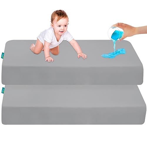 Biloban Waterproof Pack and Play Sheets - 2 Pack Fitted for Baby