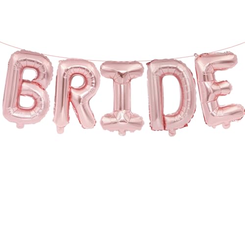 Rose Gold Bride Balloon Banner - 16 Inch Mylar Party Decoration