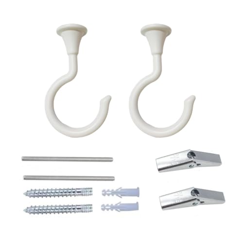 Heavy Duty Large Swag Ceiling Hooks - 2 Sets for Hanging Plants