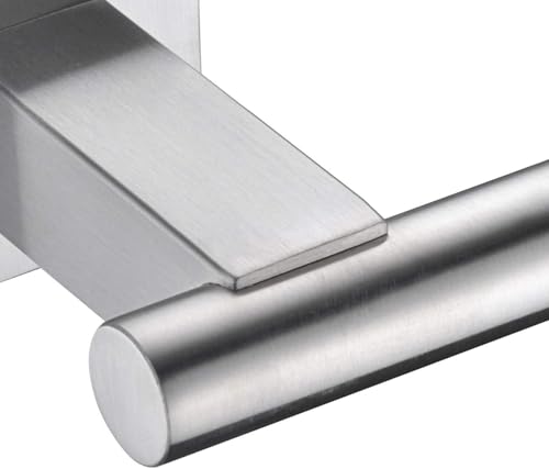 Brushed Nickel L-Shaped Toilet Paper Holder - 304 Stainless Steel Wall Mount