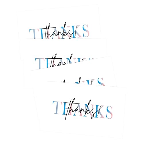 Elegant Gradient Thank You Cards - Pack of 100, Durable Design