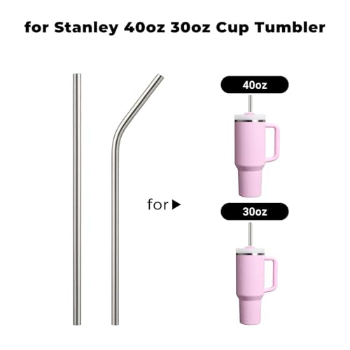 BuildLife Stainless Steel Straw Set for Stanley 40oz & 30oz Tumblers