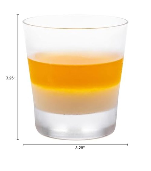 Restaurantware-Moda Nude 10 Ounce Crystal Rocks Glasses, Set of 6 Dishwasher-Safe Scotch Glasses - Heavy Base, Laser-Cut Rim, Fine-Blown Crystal Whiskey Glass, For Old Fashioneds Or Liquors