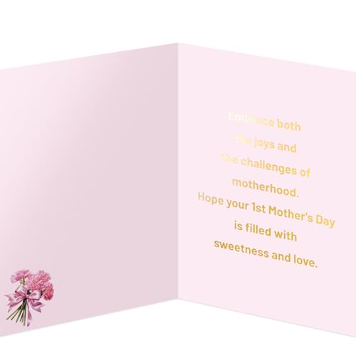 Happy First Mother's Day Card for New Mom - 5x7 with Envelope