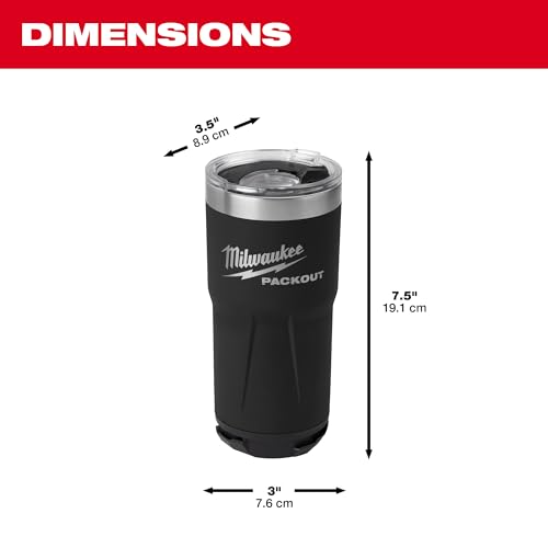 Milwaukee Electric - PACKOUT. 20OZ Tumbler - Black