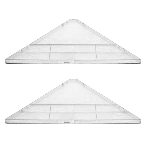 Evron Corner Mounting Shelf Set of 2 - Clear Floating Wall Shelves
