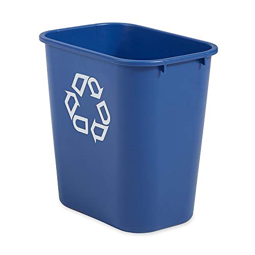 Rubbermaid 7-Gallon Blue Recycling Can - Pack of 4 for Offices & Homes