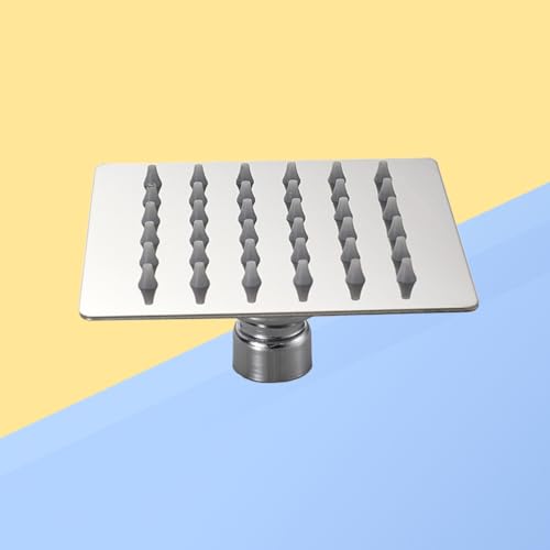 4-Inch Square High Pressure Rainfall Shower Head - Stainless Steel