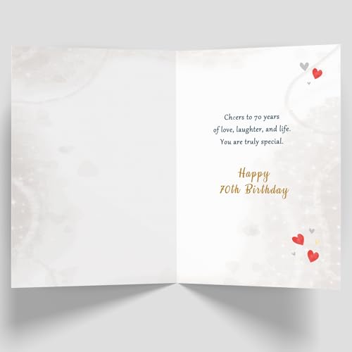 70th Birthday Card for Him/Her - Unique Gift & Decoration