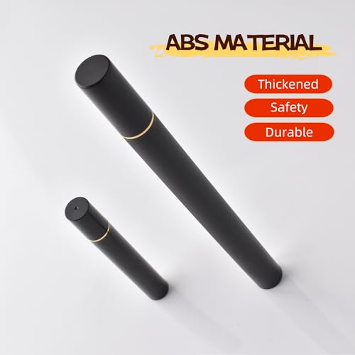 Airtight Black ABS Incense Storage Tube - 4.4/8.8 Inch Holder
