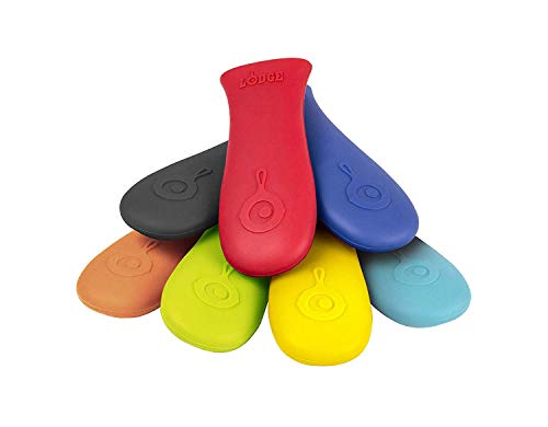 Lodge Silicone Hot Handle Holder Pack of 12 - Orange, 5.625" x 2" - Heat-Resistant, Dishwasher Safe for 9+ Inch Cast Iron Skillets