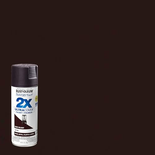 Rust-Oleum Painter's Touch 2X Ultra Cover Spray Paint, Satin Dark Walnut, 6 Pack
