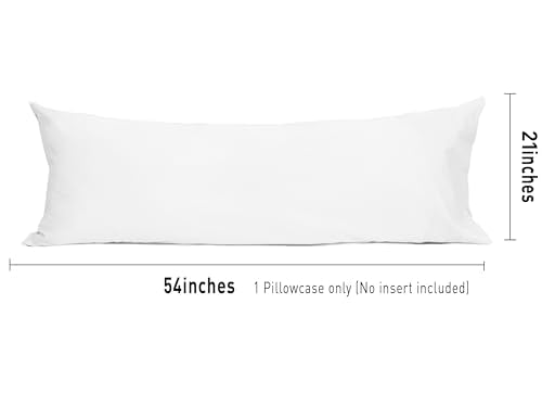 Sunflower Body Pillowcase 20"x54" Bright White Cotton Cover