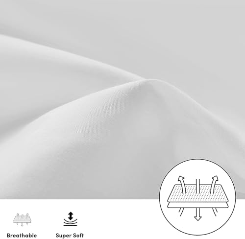 Hriksh 16"x22" Egyptian Cotton Youth Pillowcase - White Zippered Cover