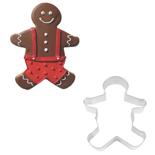 8" Gingerbread Boy Cookie Cutter - R&M International, Tinplated Steel