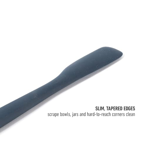 Calphalon Navy Blue Silicone Jar Scraper - 9-Inch Heat-Resistant Spatula