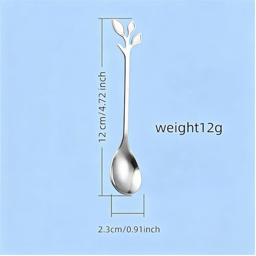 Elegant Silver Mini Coffee Spoons - 4.7" Stainless Steel Set of 4
