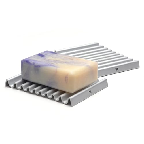 Xympo Aluminum Soap Dish (Pack of 2) - Rustproof & Modern Design