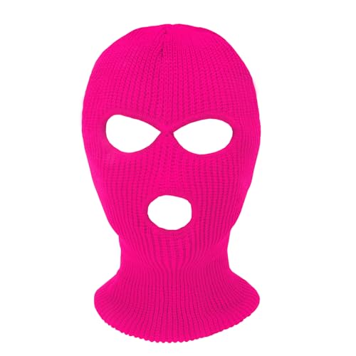 3 Hole Ski Mask, Knitted Balaclava Face Mask, Winter Full Face Mask Cover for Winter Outdoor Sports