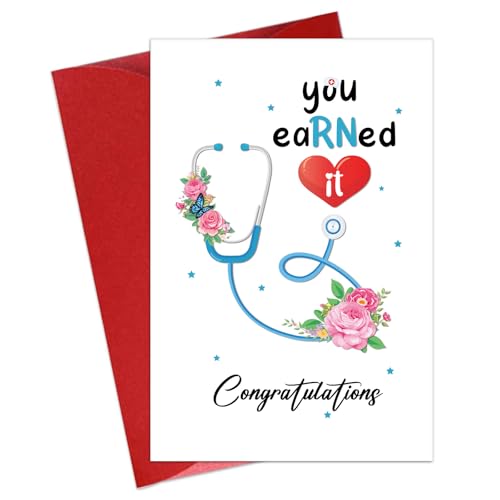 Nurse Graduation Card - You eaRNed It! Congrats Grad Card for New Nurses