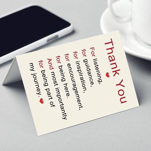 FANCYLUCKY Thank You Card Thanks Card432 for Women Men with Red Envelope