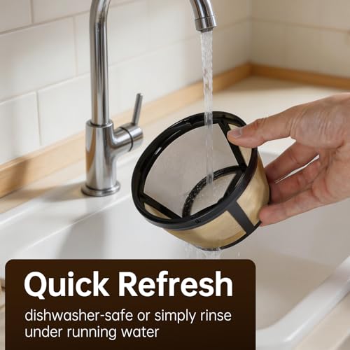 Runhike Reusable 8-12 Cup Coffee Filter Basket for Black and Decker (2-Pack)