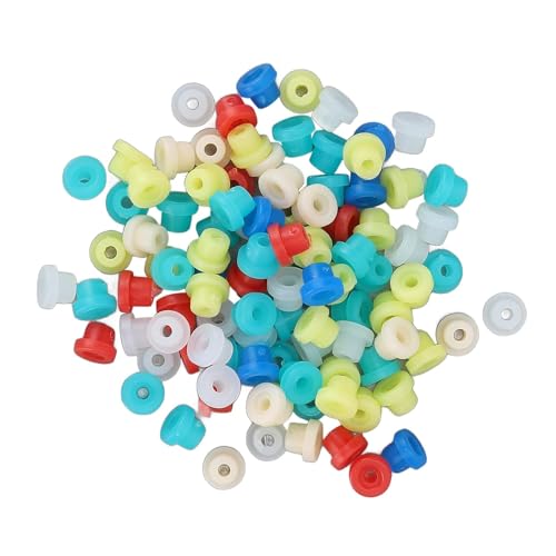 PurYupearl 100pcs Multicolour Tattoo Machine Needle Grommets Soft Rubber Nipples