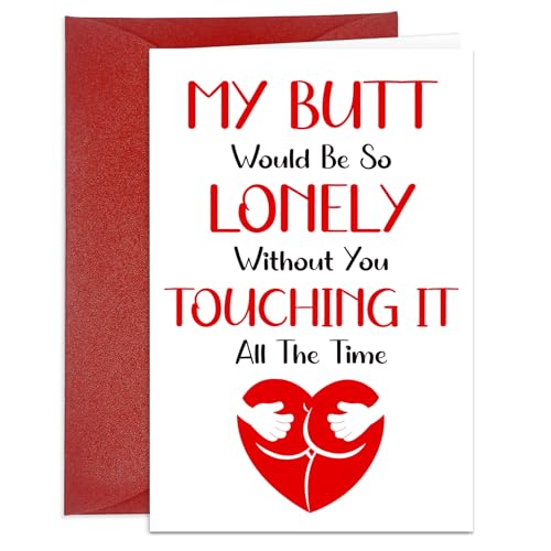 Funny Valentine's Day Card for Him with Envelope - Naughty Humor