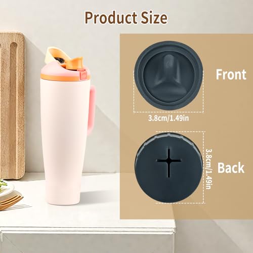 4PCS Replacement Silicone Stopper for Owala FreeSip Sway 30oz, 40oz, and FreeSip Tumbler 40oz Bottles, Silicone Water Bottle Top Lid Gasket Plug Accessories BPA-Free, Grey