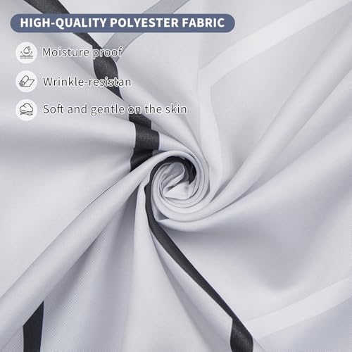 Black and White Hexagon Geometric Shower Curtain - 72" x 72" (Pack of 1)