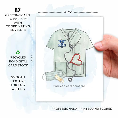 Nurse Appreciation Greeting Card for Nurses Day - Thank You Gift